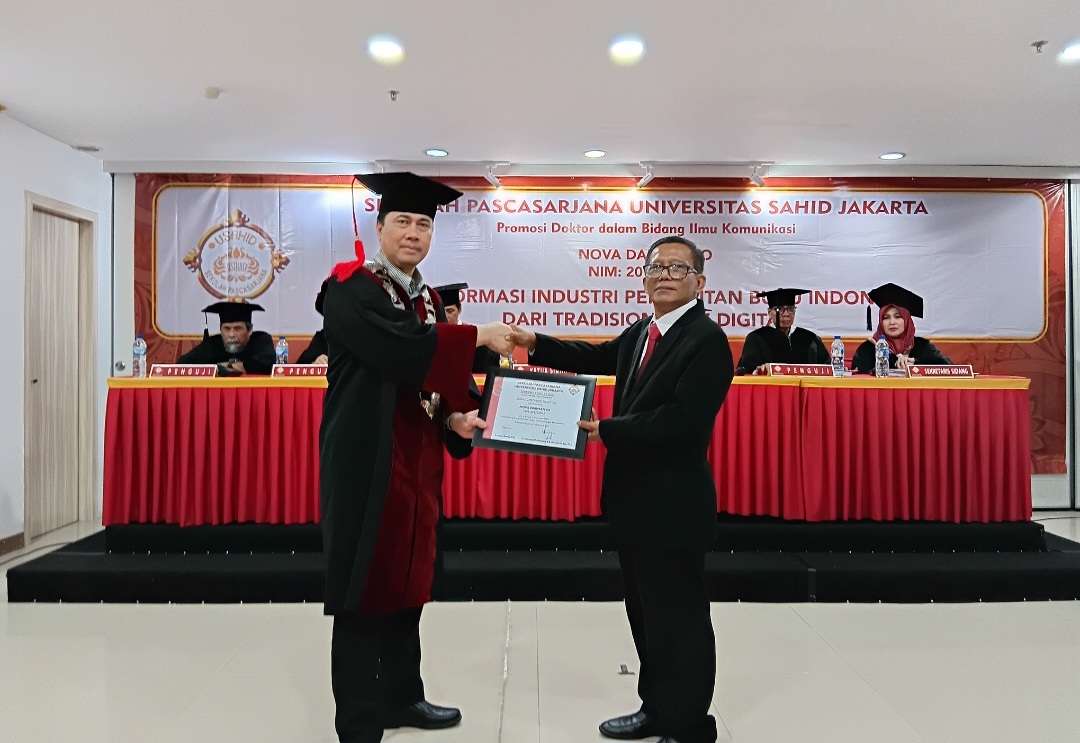 Menjadi Doktor ke 186 Sekolah Pascasarjana Usahid Jakarta, Nova Darmanto Raih Gelar Doktor Ilmu Komunikasi