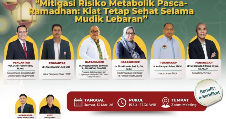 Webinar HIFDI Ungkap Risiko Metabolik Pasca-Ramadhan, Ini Kiat Sehat Saat Mudik